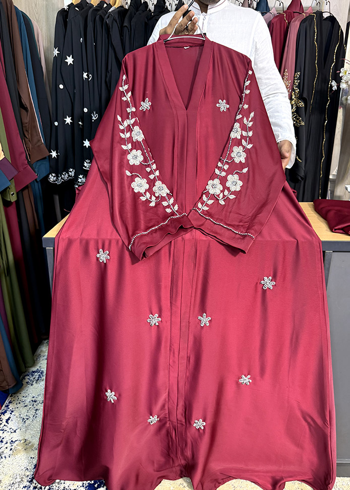 New Abaya Collection  Jhum Fabric With Karchupi Work.