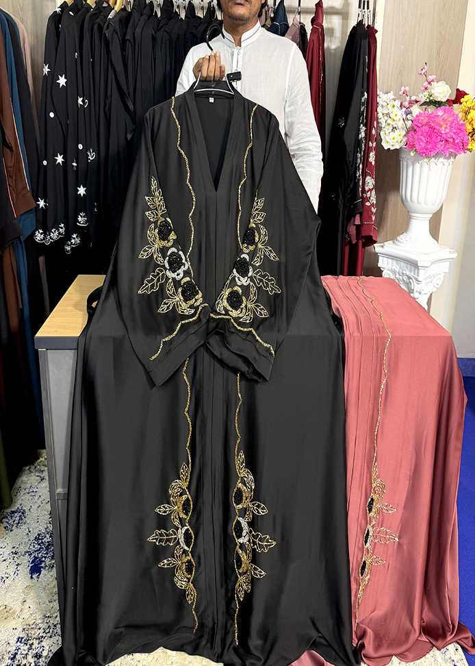 New Abaya Collection  Jhum Fabric With Karchupi Work.