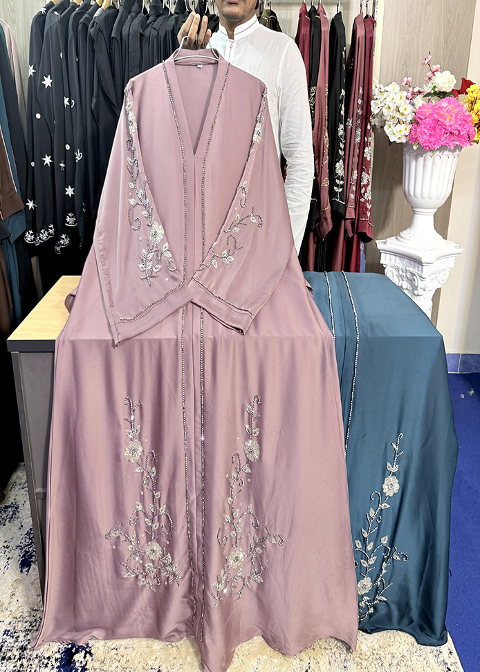 New Abaya Collection  Jhum Fabric With Karchupi Work.