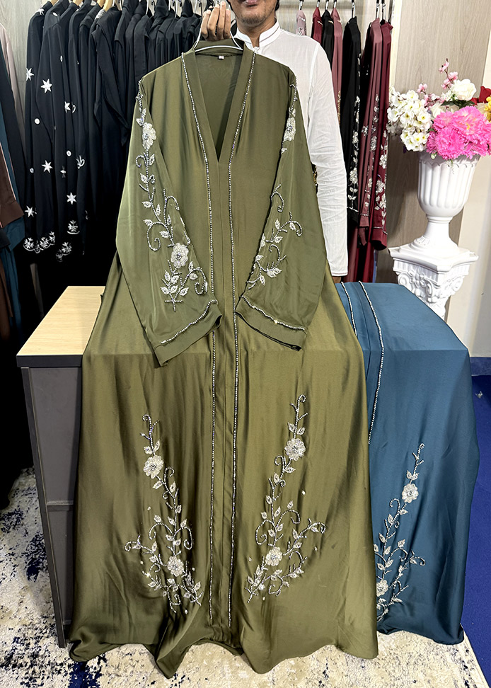 New Abaya Collection  Jhum Fabric With Karchupi Work.