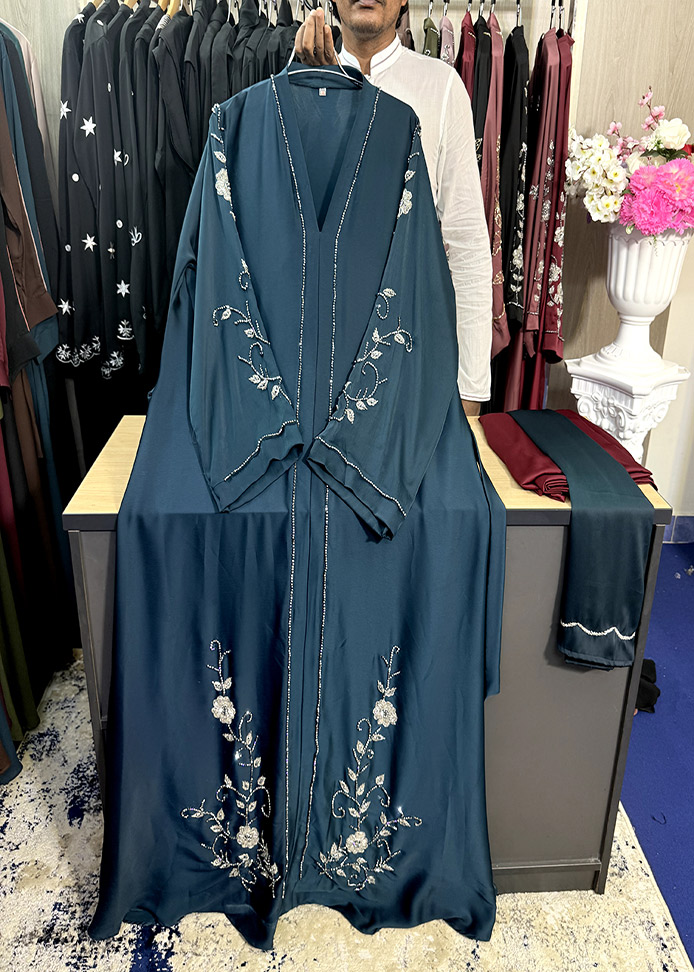 New Abaya Collection  Jhum Fabric With Karchupi Work.